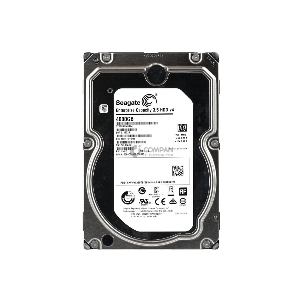 ST4000NM0024 SEAGATE HARD DRIVE  4TB  7.2K 6G LFF 3.5 SATA