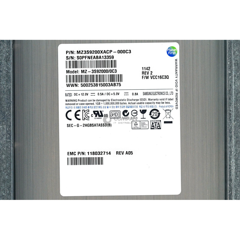 005049261 EMC SSD 200GB FATA 4G 3.5" LFF