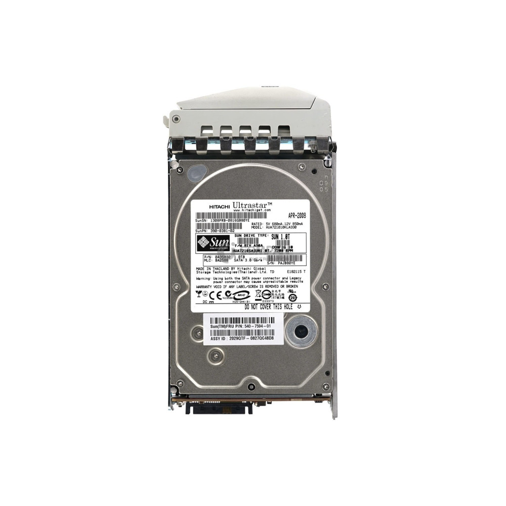 540-7594-01 SUN HARD DRIVE 1TB 7.2K 3G 3.5 LFF SATA