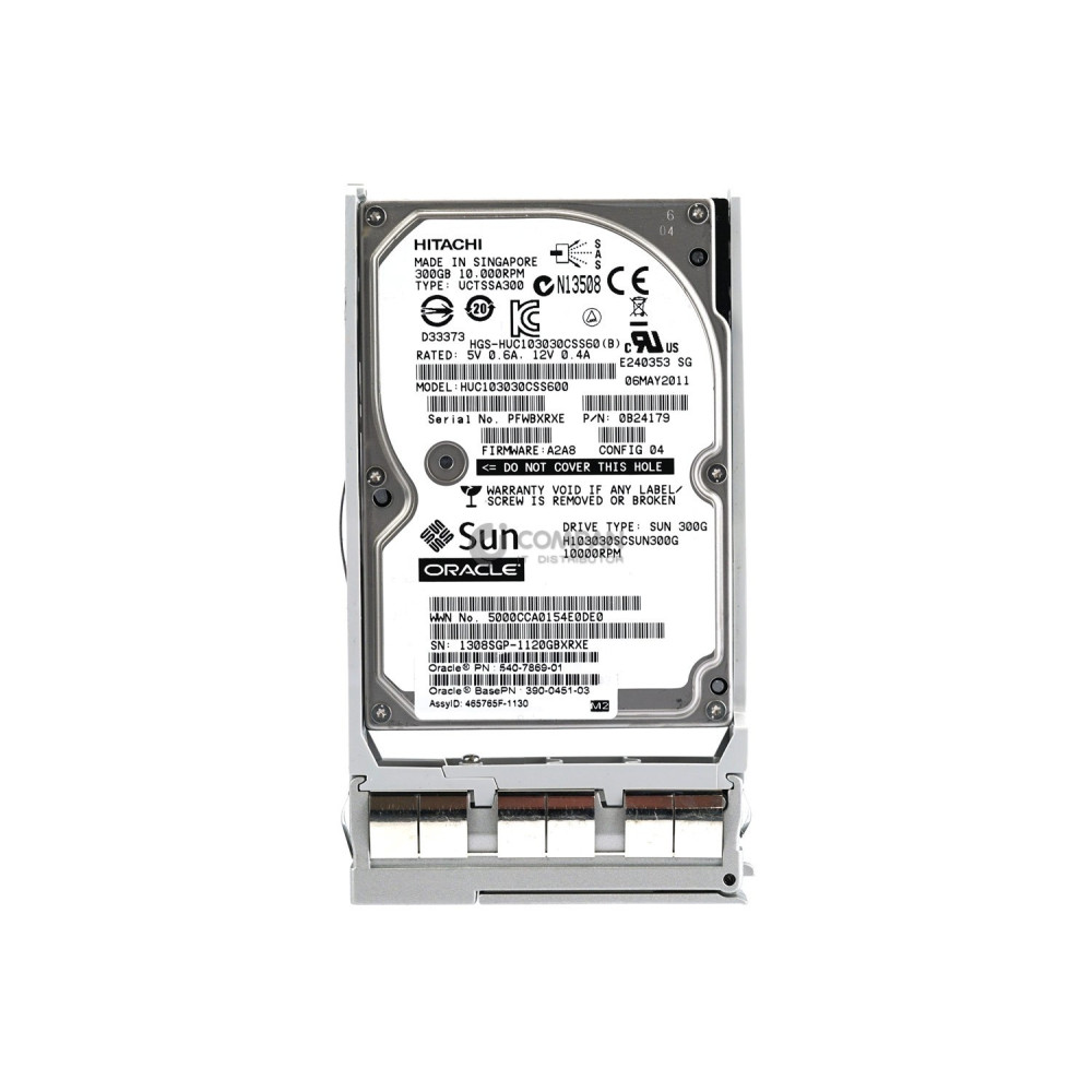 540-7869-01 SUN HARD DRIVE 300GB 10K 6G 2.5 SFF SAS2