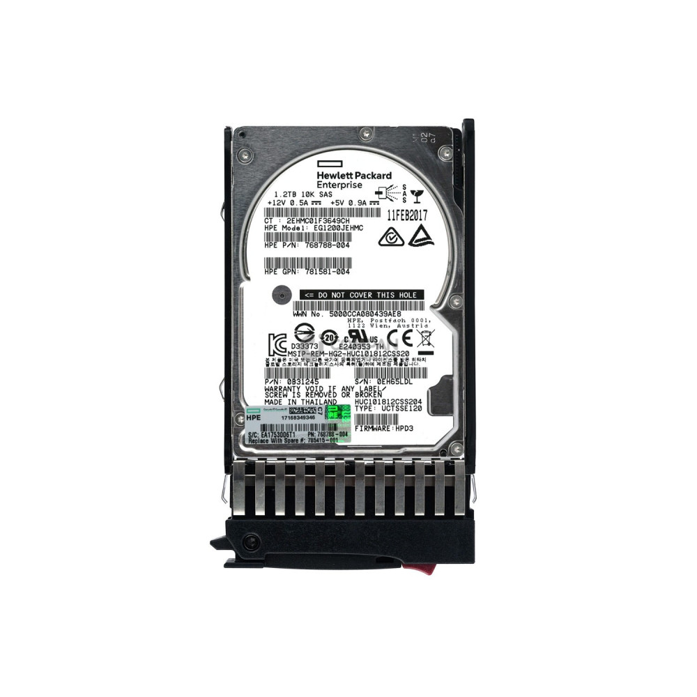 785415-001 HP 1.2TB 10K 6G 2.5 SAS HOT SWAP G5 G6 G7