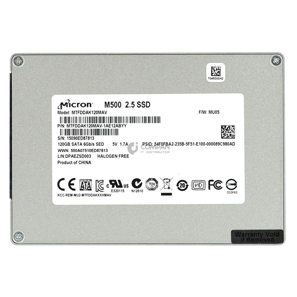 MTFDDAK120MAV MICRON HARD DRIVE 120GB SATA 6G  M500 2.5 SSD
