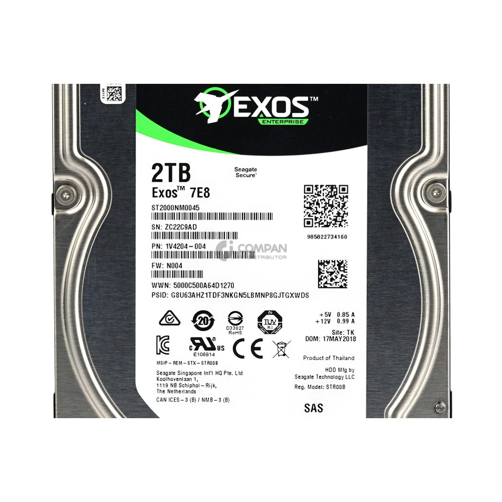 ST2000NM0045 SEAGATE HDD 2TB 7.2K SAS 12G 3.5" LFF