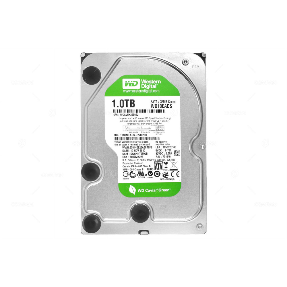 WD10EADS WD 1TB 7.2K 3G 3.5 SATA LFF 32MB CACHE HDD