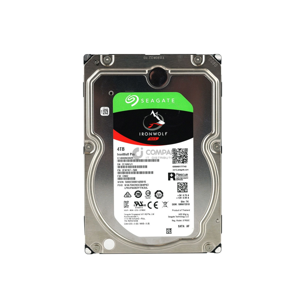 ST4000NE0025 SEAGATE IRONWOLF HDD 4TB 7.2K SATA 6G 3.5" LFF 128MB CACHE