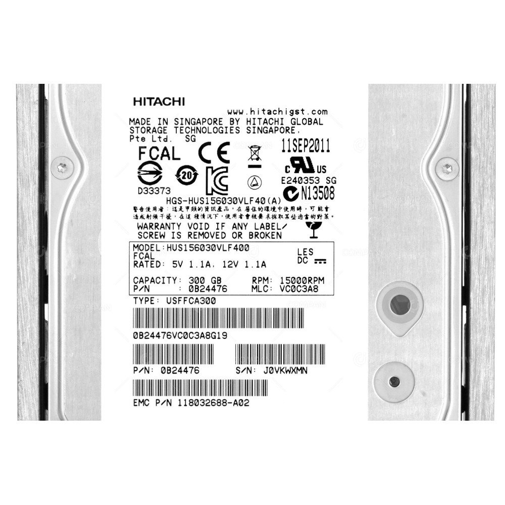 005049031 EMC 300GB 15K 2/4GB FC 3.5 LFF HOT-SWAP FOR CX SERIES