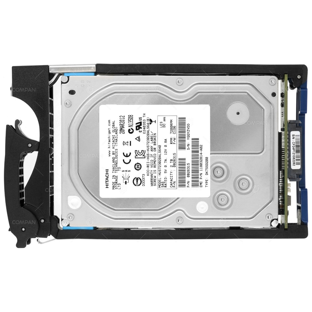 005049449 EMC HDD 2TB 7.2K SAS 6G 3.5 LFF HOT-SWAP FOR VNX5300/5500/5700