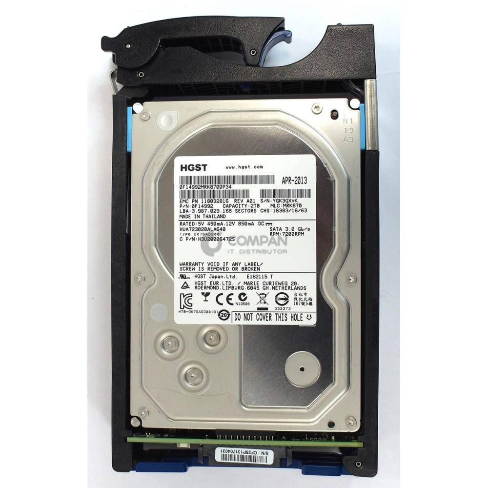 005049568 EMC 2TB 7.2K 6G SATA 3.5 LFF FOR DATADOMAIN SERIES