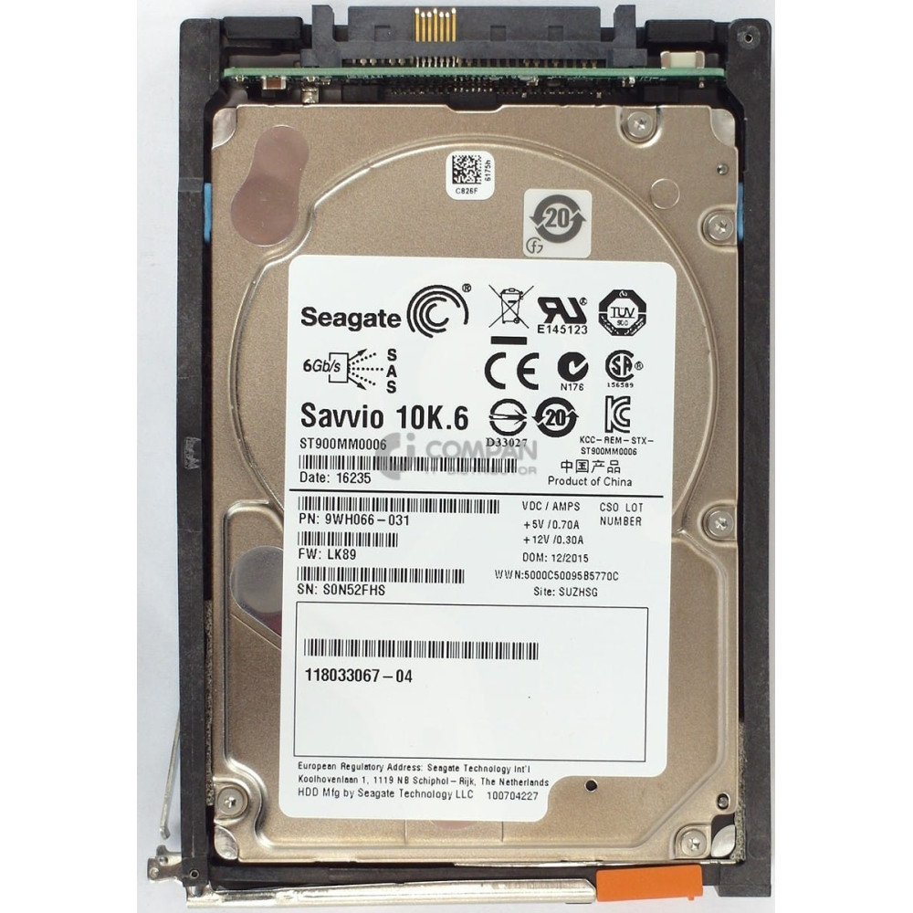 005050212 EMC HDD 900GB / 10K / 6G SAS / 2.5" SFF / HOT-SWAP FOR EMC VNX