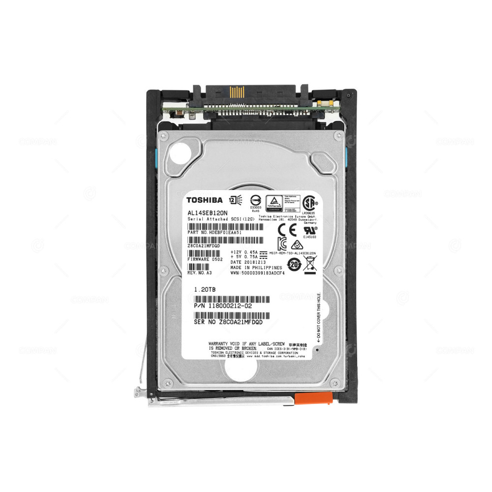 005052164 EMC HDD 1.2TB 10K SAS 6G 2.5" SFF HOT-SWAP FOR EMC VMAX