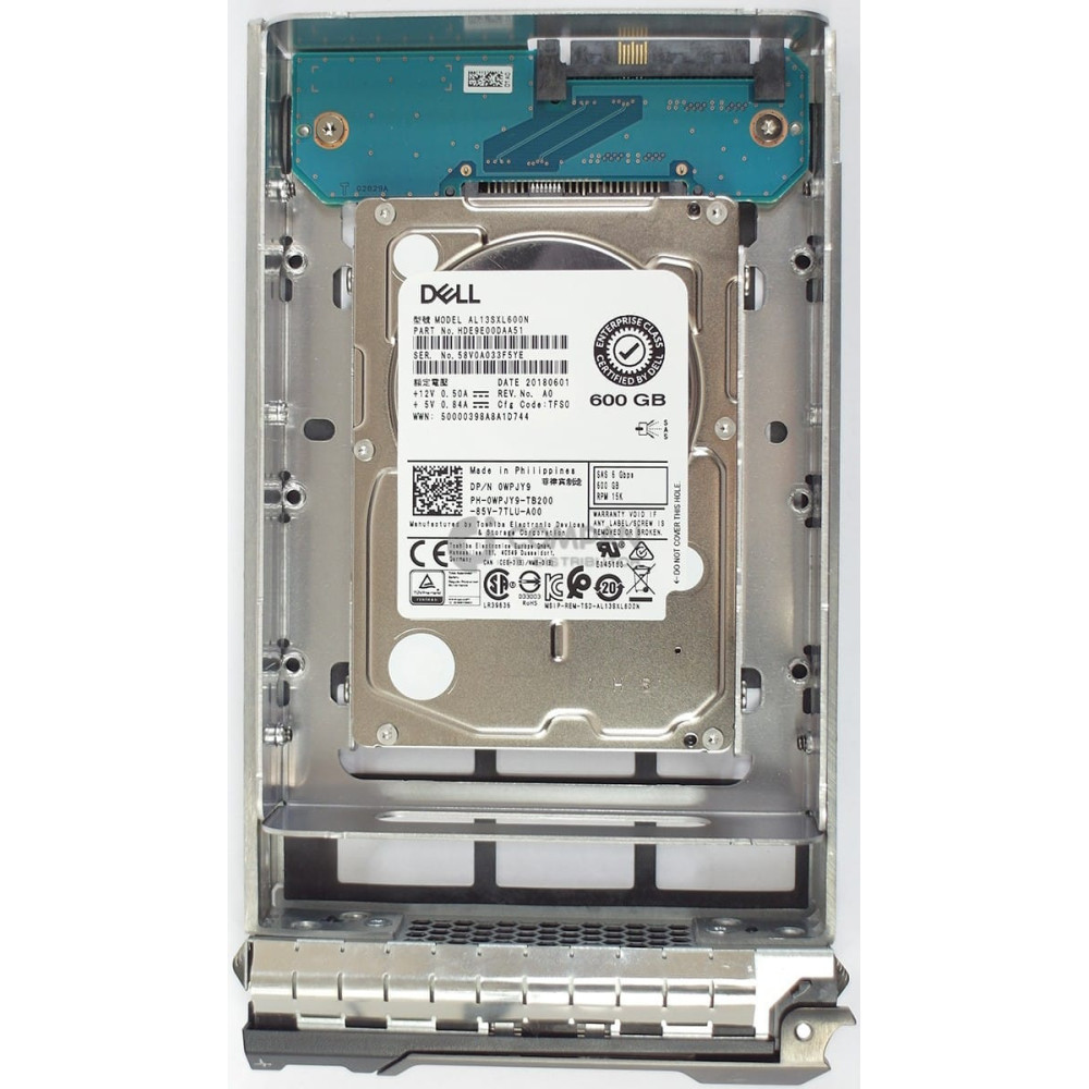 WPJY9 DELL 600GB 15K 6G SAS 2.5 IN 3.5 LFF HOT-SWAP