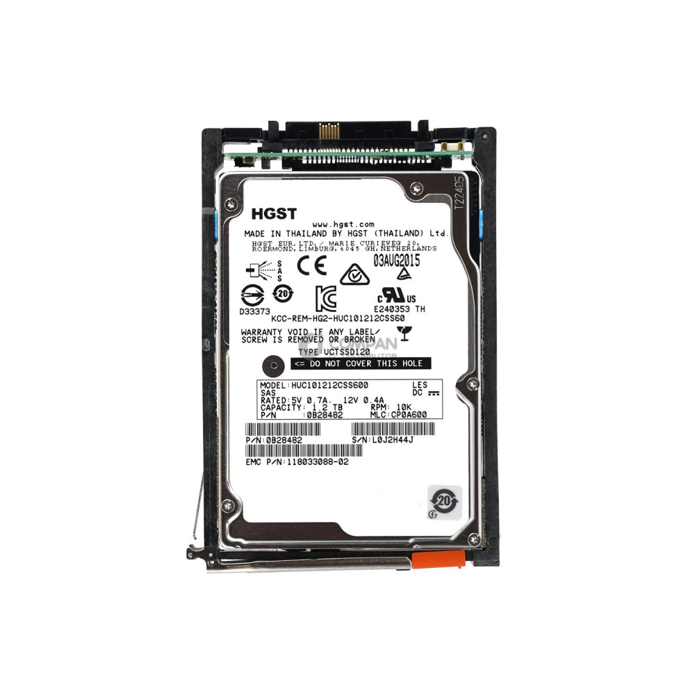 005050084 EMC HDD 1.2TB 10K SAS 6G 2.5" SFF FOR EMC VNX