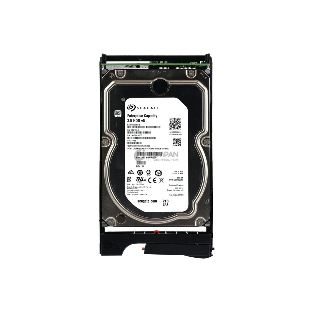 005052091 EMC HARD DRIVE 2TB 7.2K 6G 3.5 LFF SAS
