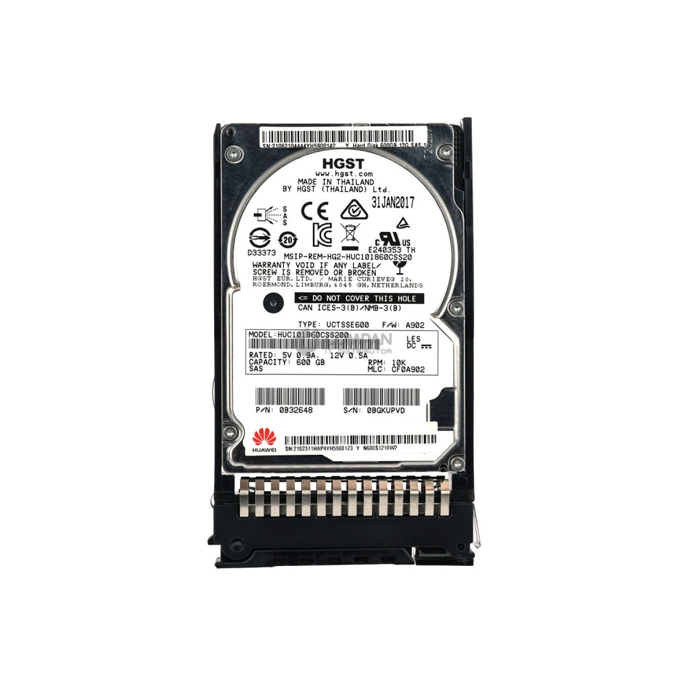02311HAP HUAWEI HARD DRIVE 600GB 10K 12G 2.5 SAS