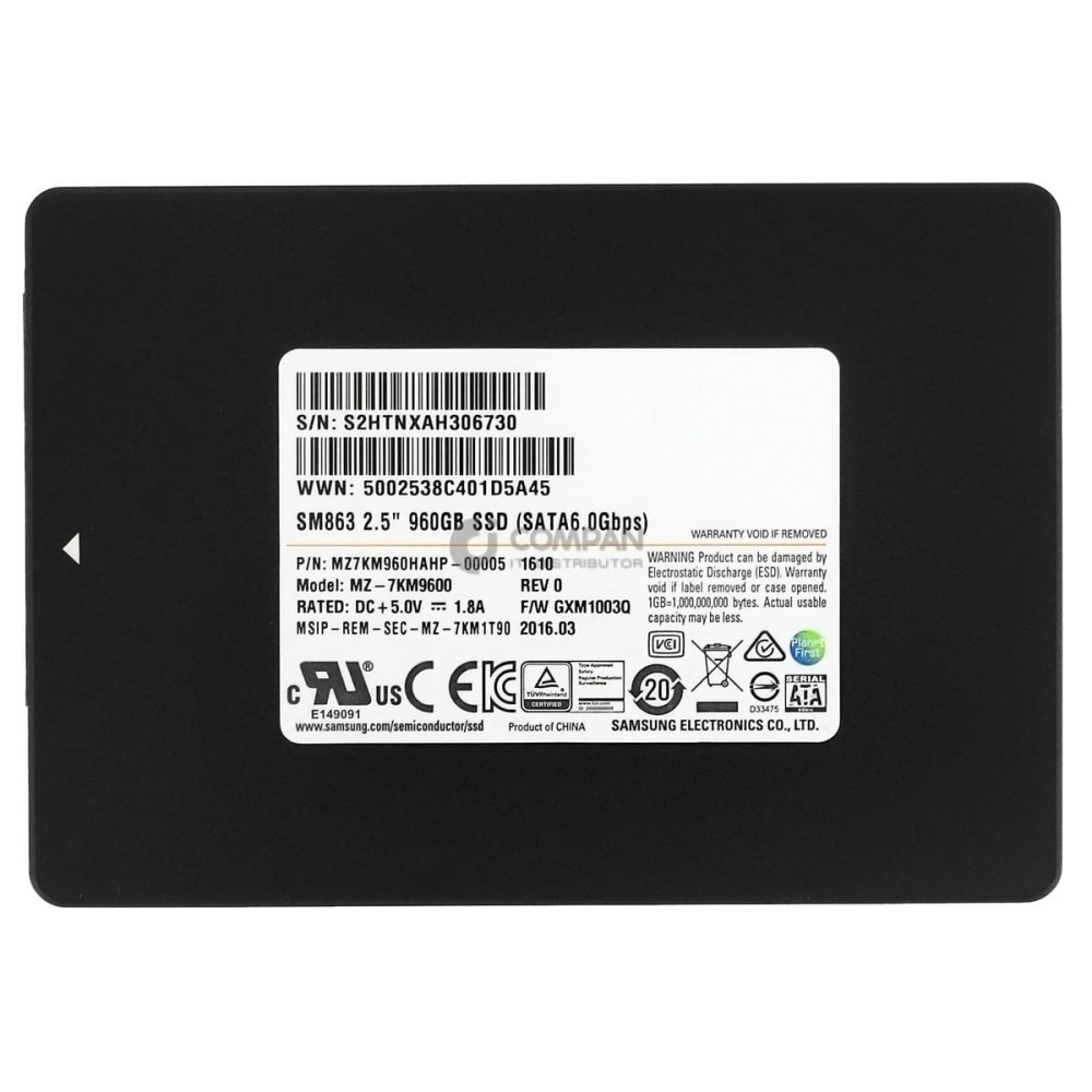 MZ-7KM9600 SAMSUNG SSD 960GB SATA 6G 2.5" SFF