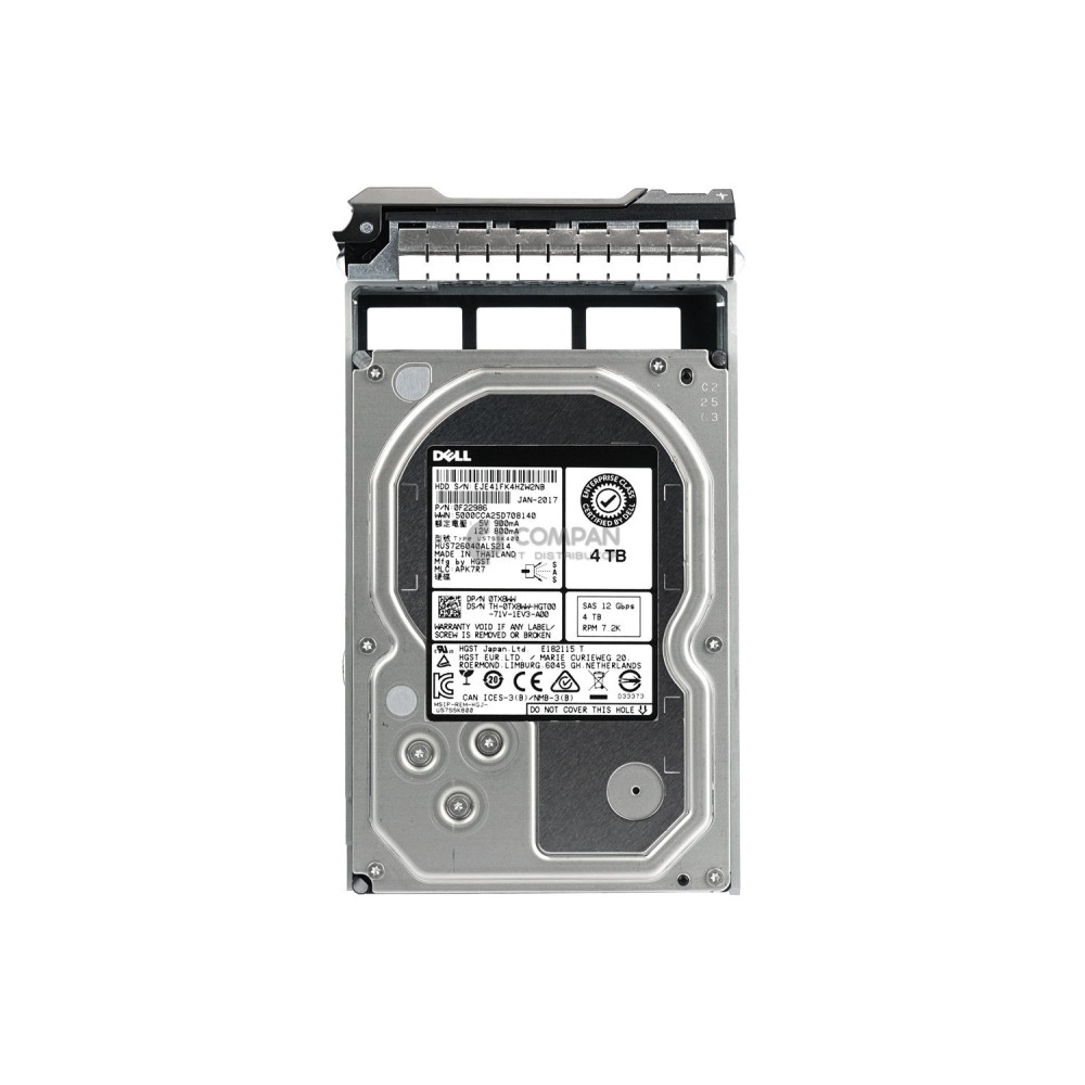 TX8WW DELL HDD 4TB 7.2K SAS 12G 3.5" LFF