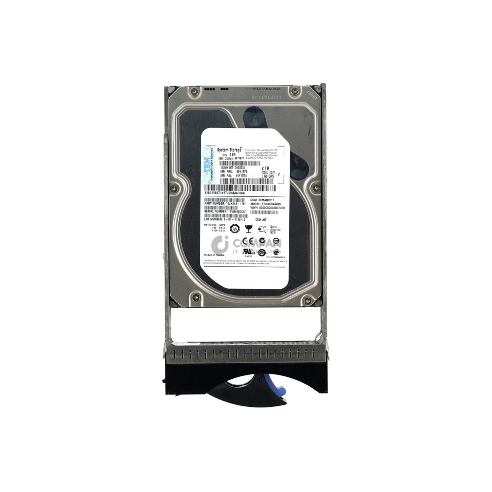 49Y1875 IBM HARD DRIVE 2TB 7.2 K 6G 3.5 SAS