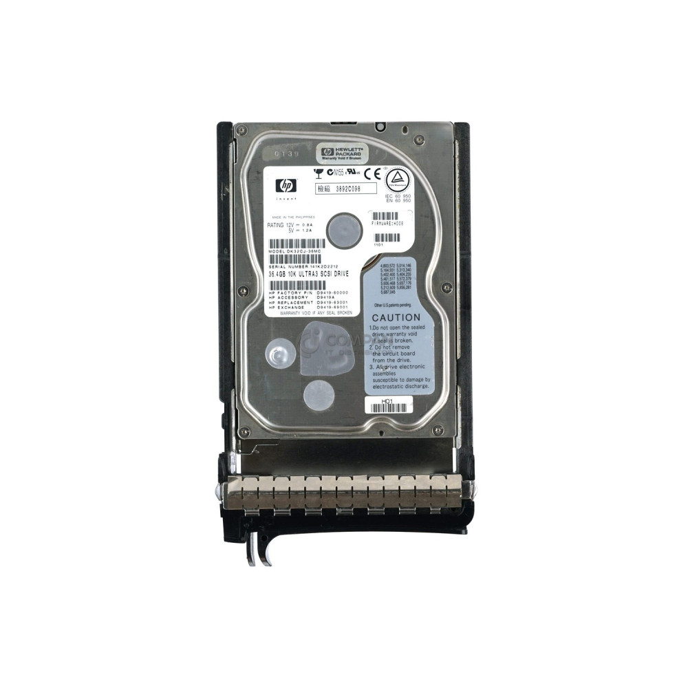 D9419 HP HARD DRIVE 36.4GB 10K 3.5 ULTRA3 SCSI