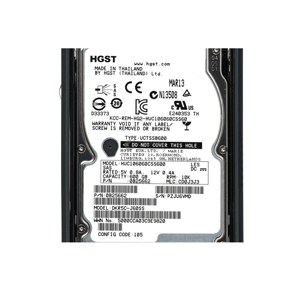 5541892-A HITACHI HDD 600GB 10K SAS 6G 2.5" SFF