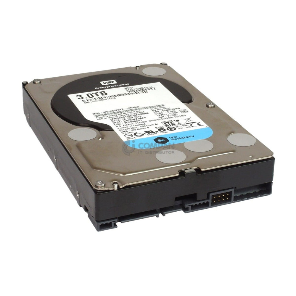 WD3000F9YZ WD 3TB 7.2K 6G 3.5 SATA LFF 64MB CACHE