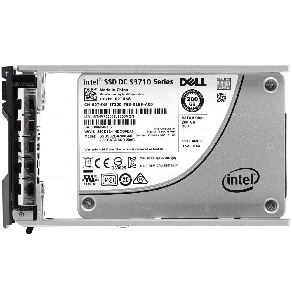 2THX8 DELL SSD 200GB SATA 6G 3.5" LFF