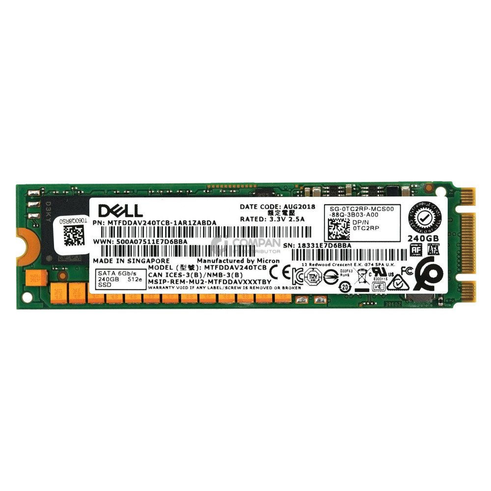TC2RP DELL SSD 240GB SATA 6G M.2 512E