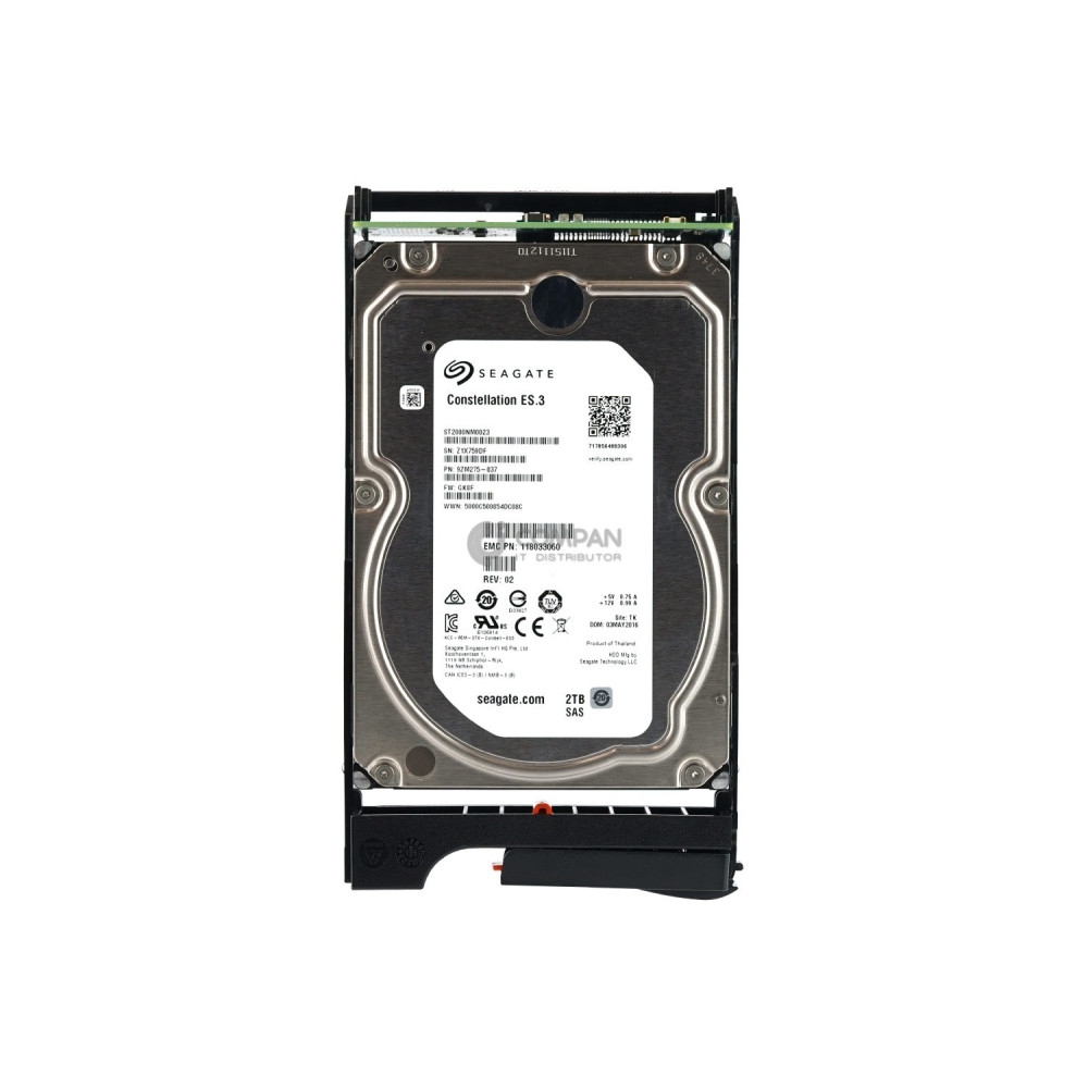 005032931 EMC HARD DRIVE 2TB 7.2K 6G 3.5 LFF SAS DD2200 DD2500 118033060, ST2000NM0023