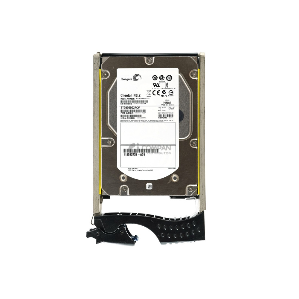 005049116 EMC HARD DRIVE 600GB 10K 2/4GB 520BPS 3.5 LFF FC 118032731-A01, ST3600002FCV