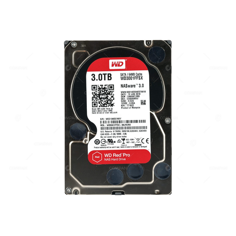 WD3001FFSX WD 3TB 7.2K 3.5 LFF SATA 6G 64GB CACHE NAS HDD -