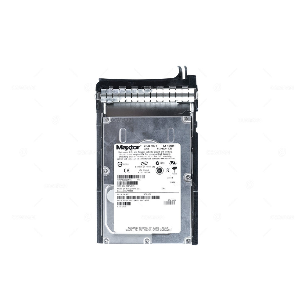 XJ657 DELL 73GB 10K U320 SCSI 3.5" LFF HOT-SWAP 0XJ657