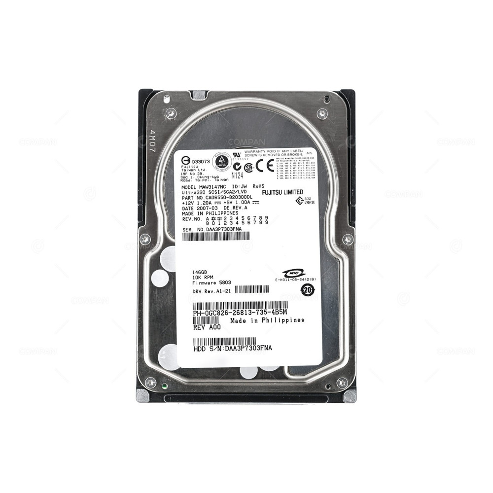 GC826 DELL HDD 146GB 10K U320 SCSI 3.5" LFF