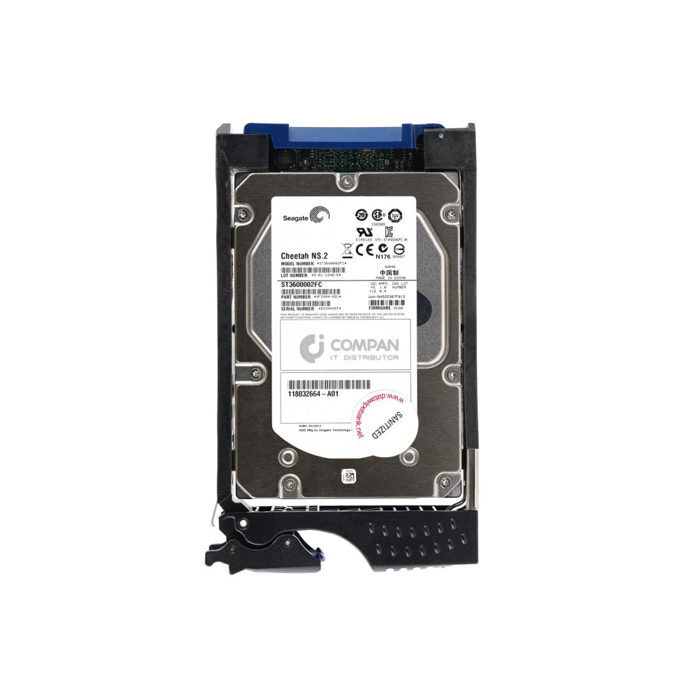 005049166 EMC HARD DRIVE 600GB 10K 2/4GB 520BPS 3.5 LFF 118032664-A01, ST3600002FC