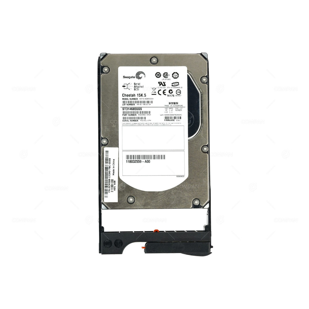 005048785 EMC HARD DRIVE 146GB 15K 3G 3.5 LFF SAS FOR AX4 118032559-A00, ST3146855SS, 0CM588, CM588