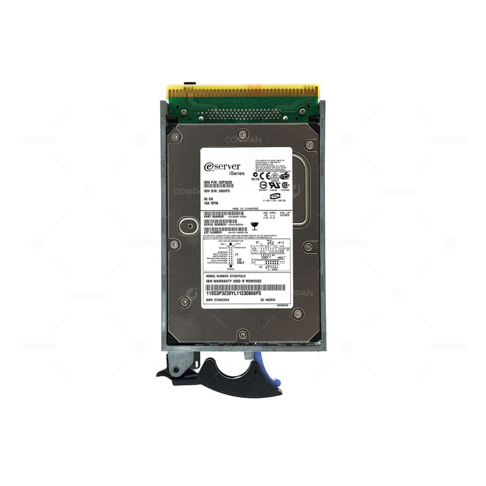 53P3239 IBM HARD DRIVE 35GB 15K 3.5 LFF SCSI 9U9006-026, ST336753LC