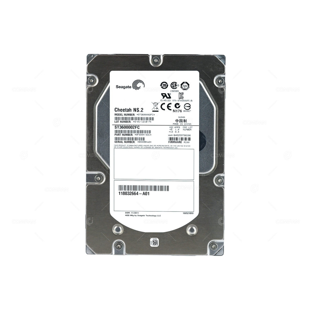 ST3600002FC HARD DRIVE 600GB 10K 2/4GB 520BPS 3.5 LFF 118032664-A01