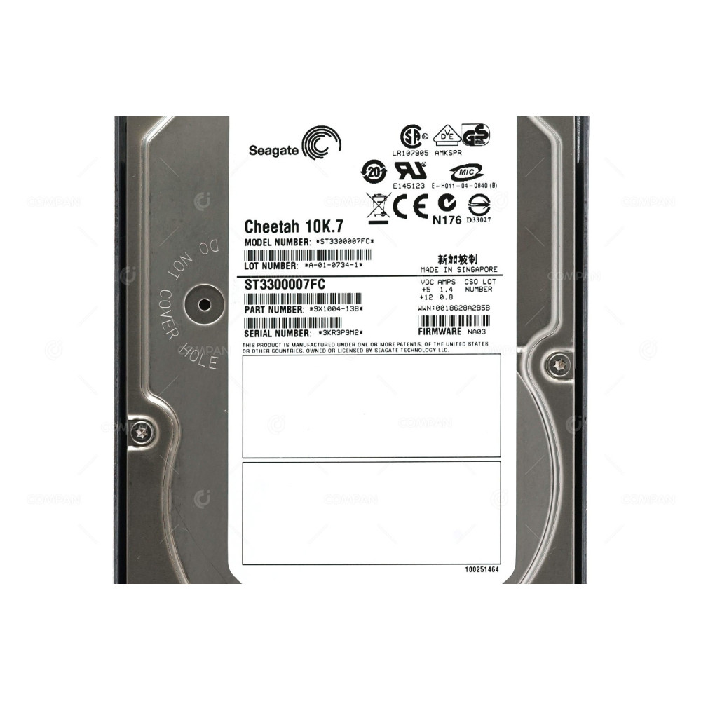 X276A-R5 NETAPP HDD 300GB 10K FATA 2G 3.5" LFF FOR FAS & STORAGESHELF