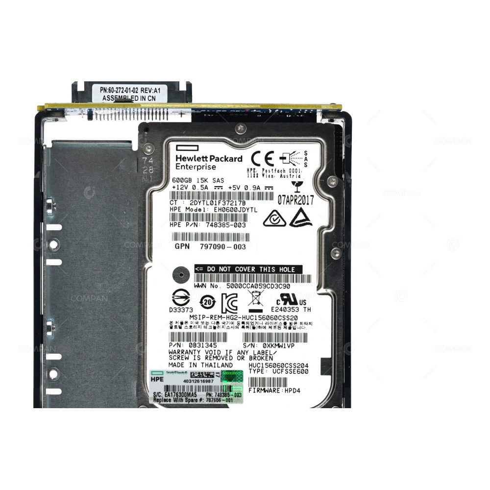 787656-001 HP HDD 600GB 15K SAS 12G 3.5" LFF HOT-SWAP FOR HP MSA P2000