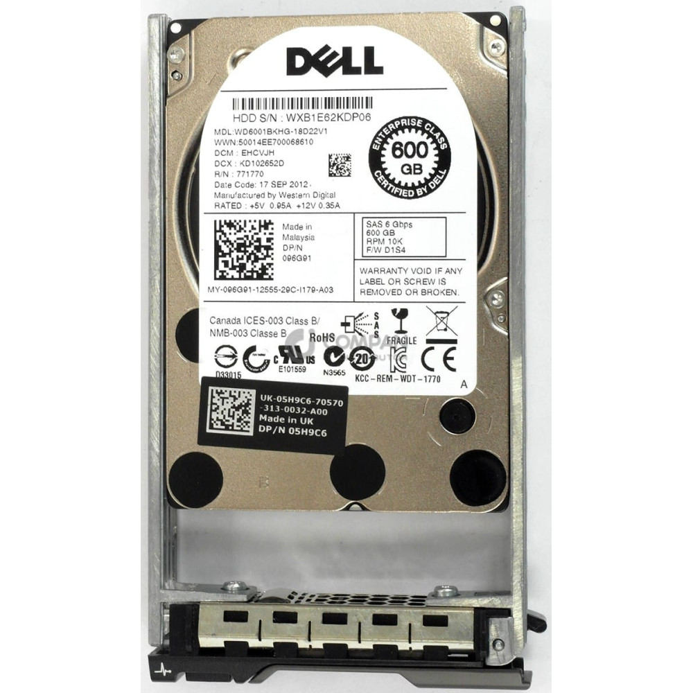 96G91 DELL HDD 600GB 10K SAS 6G 2.5" SFF HOT-SWAP