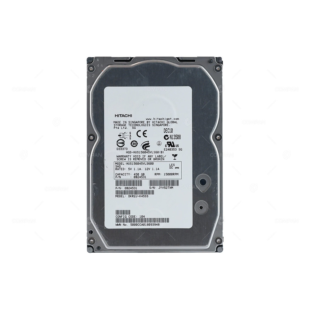 HUS156045VLS600 HITACHI HDD 450GB 15K SAS 6G 3.5" LFF HOT-SWAP
