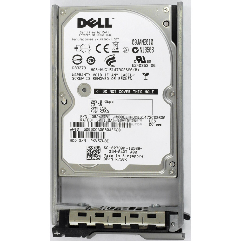 R730K DELL 73GB 15K 6G SAS 2.5 SFF HOT-SWAP 0R730K