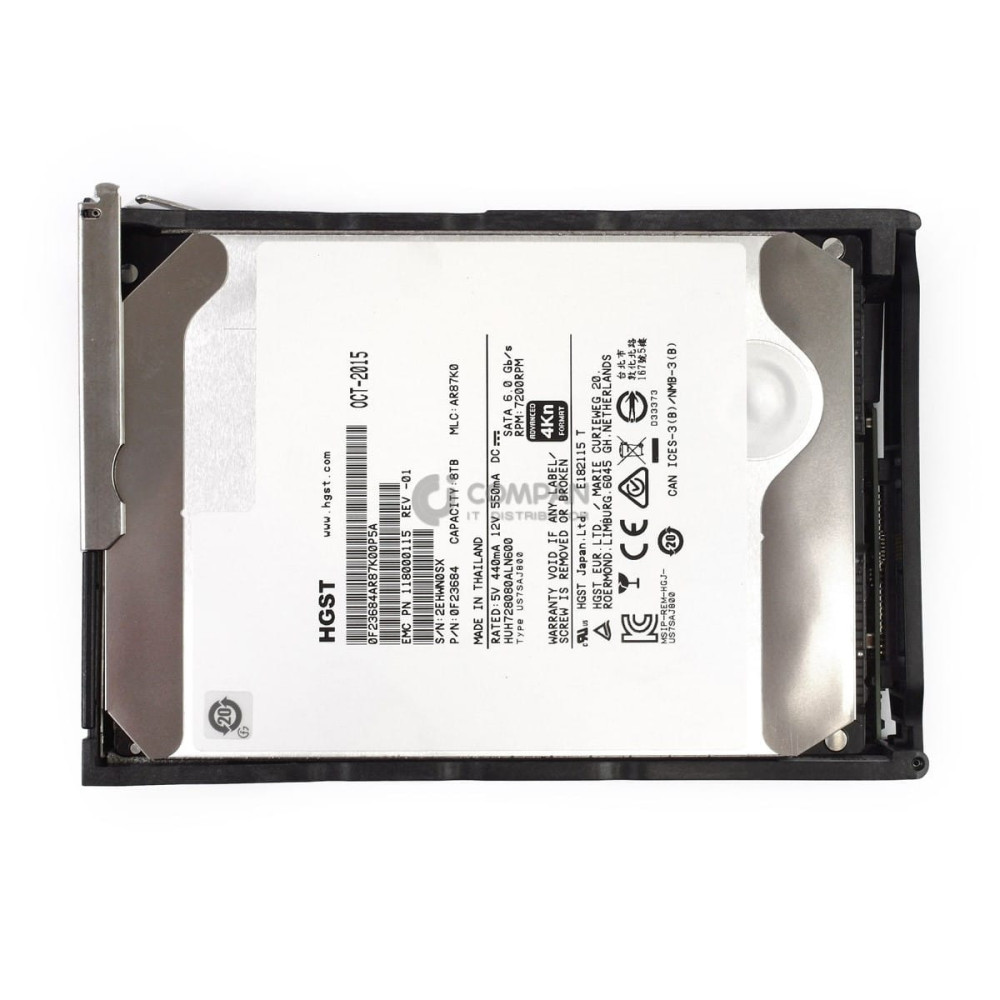 005051402 EMC 8TB 7.2K 6G 3.5 SATA LFF HOT-SWAP ISILON HD400 118000115