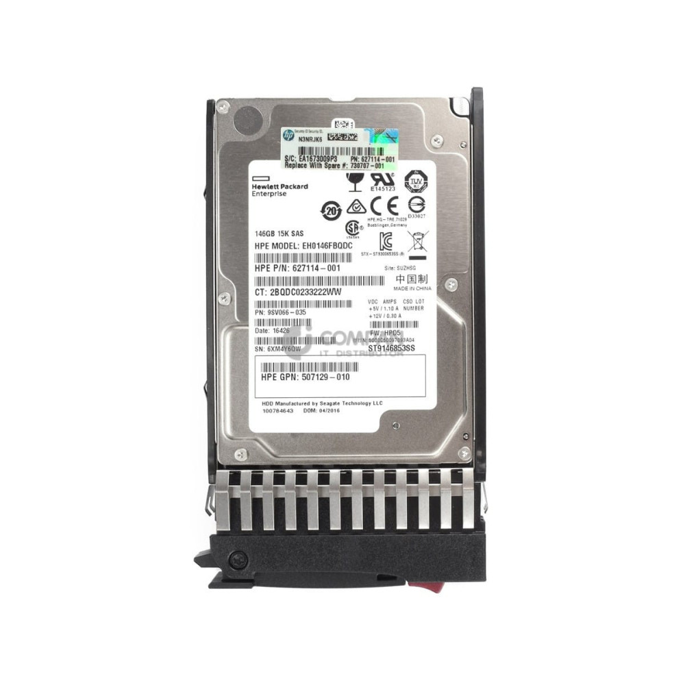 730707-001 HP MSA 146GB 15K 6G DP 2.5 SFF SAS HOT-SWAP HDD 627114-001
