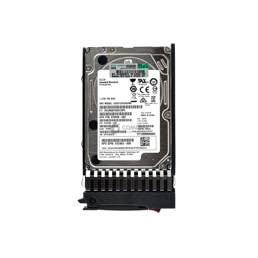 873036-001 HP HARD DRIVE 1.2TB 10K 12G 2.5 SAS HOT-SWAP G6 G7 872285-002, 872483-006, 873012-B21