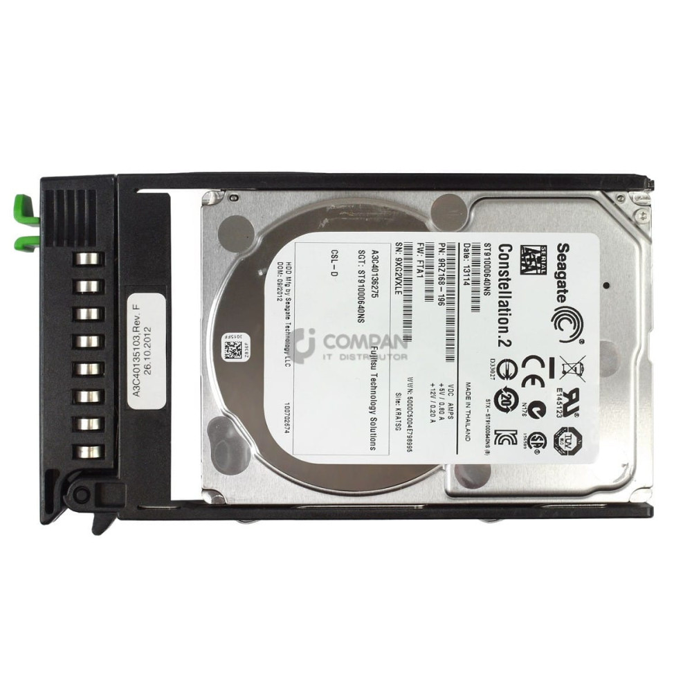 A3C40136275 FUJITSU 1TB 7.2K 6G 2.5 SATA SFF HOT-SWAP HDD FOR JX40 ST91000640NS