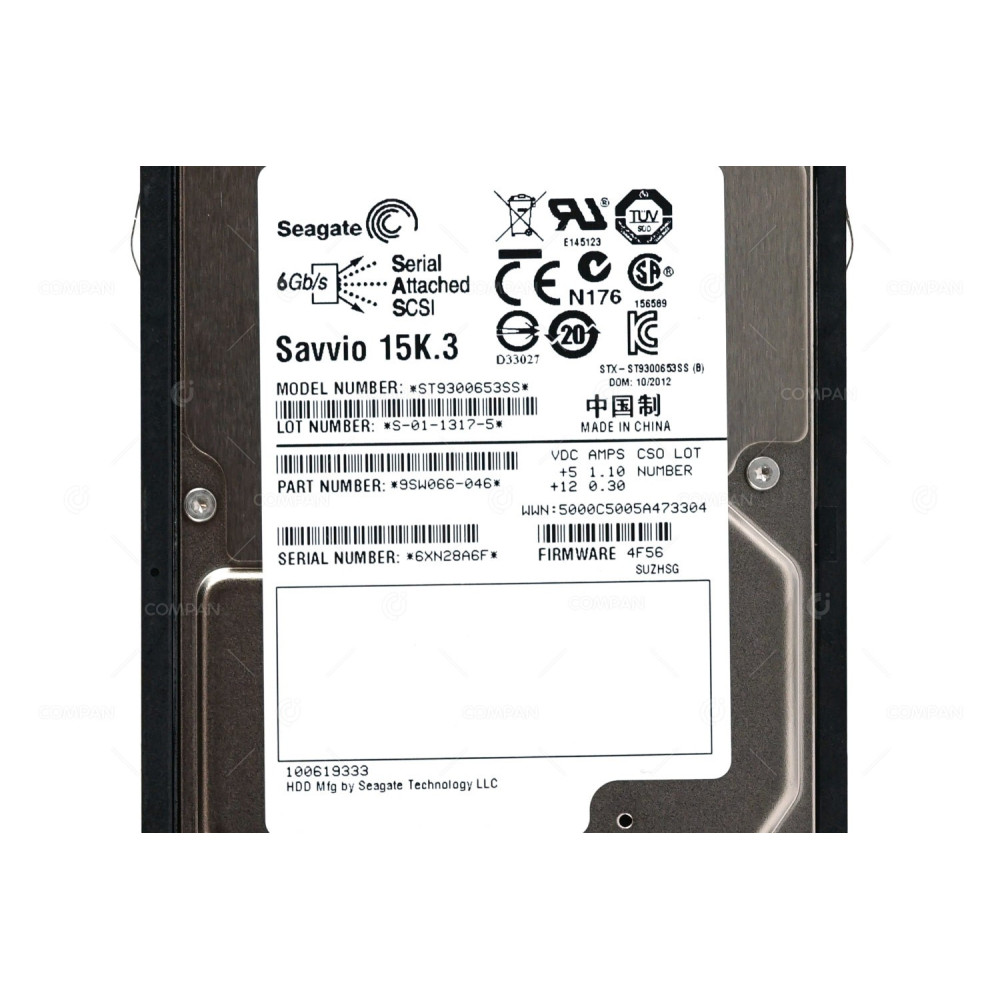 3285276-A HITACHI HARD DRIVE 300GB 15K 2.5 SAS HOT-SWAP 3HGSSH, 9SW066-046