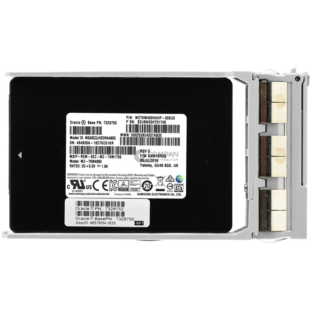 7328752 SUN 480GB 6G SATA 2.5 SFF SSD 7328750, MZ-7KM4800