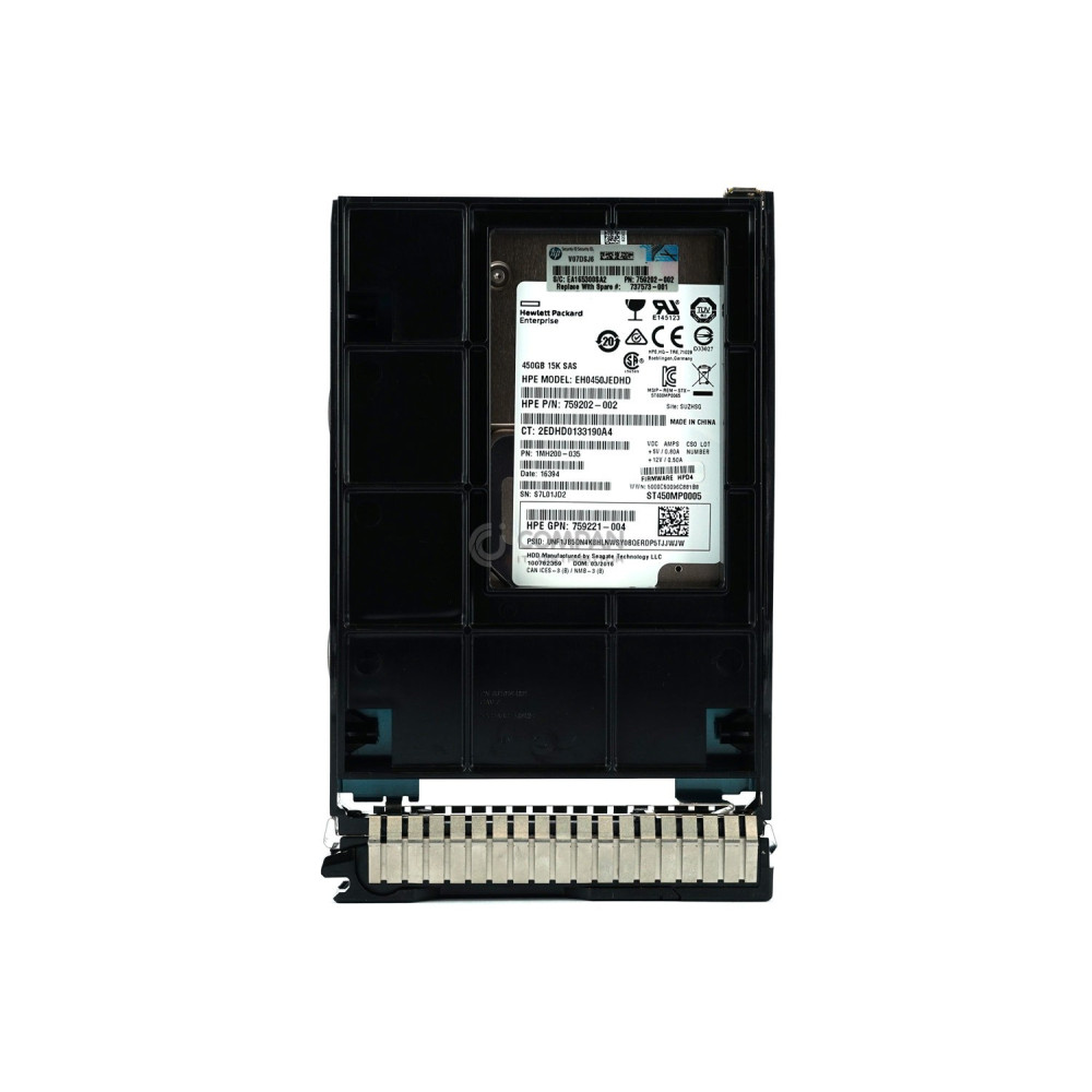 737573-001 HP HARD DRIVE 450GB  15K  12G  2.5 IN 3.5 SAS 759221-004