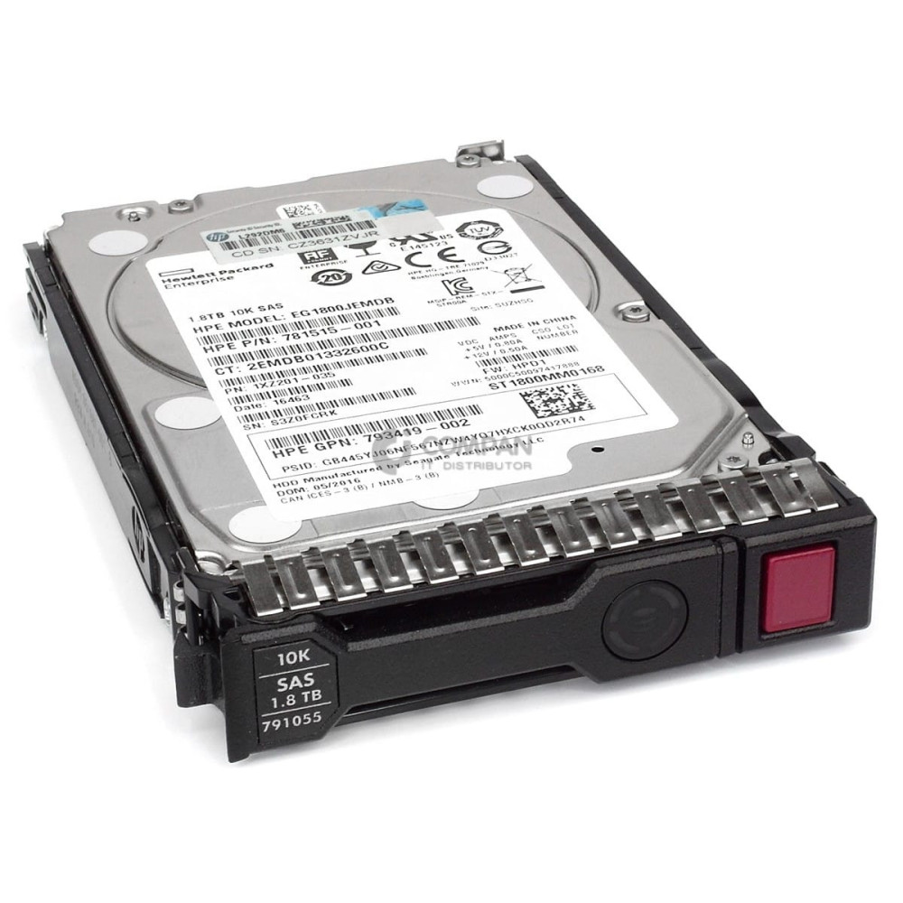 791055-001 HP HDD 1.8TB 10K SAS 12G ENTERPRISE 2.5" SFF HOT-SWAP