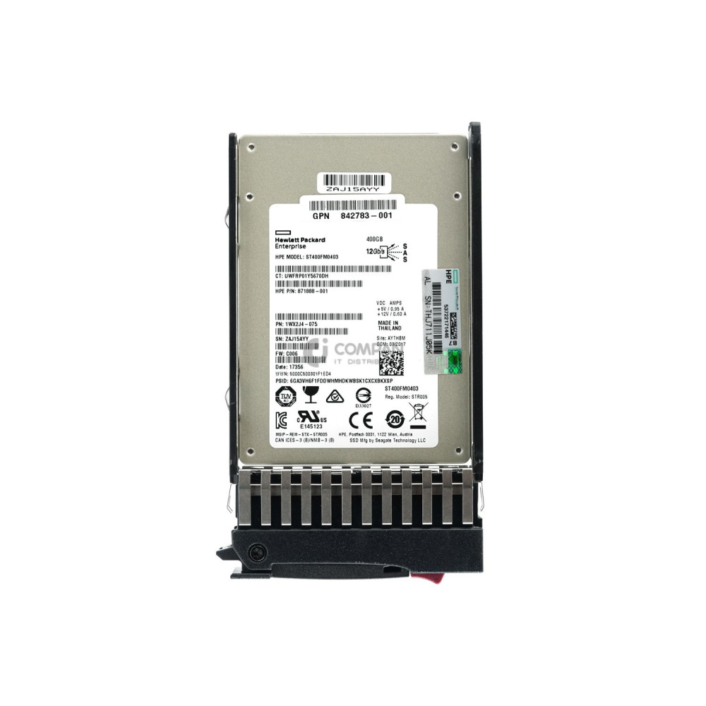 841504-001 HP 400GB 12G SAS MU 2.5 SFF SSD ST400FM0403, 871888-001, 842783-001