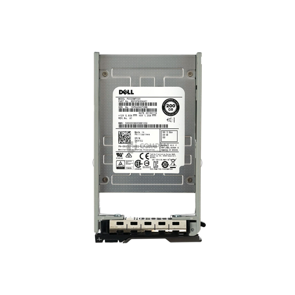 K41XJ DELL  HARD DRIVE 200GB 12G SSD 2.5 SAS HOT-SWAP 0K41XJ